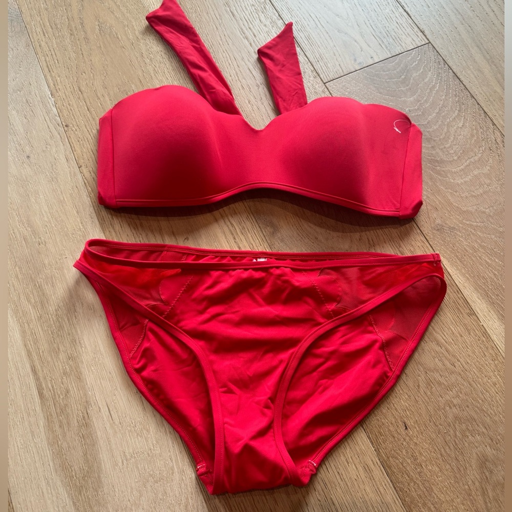 Seafolly untagged red bikini set